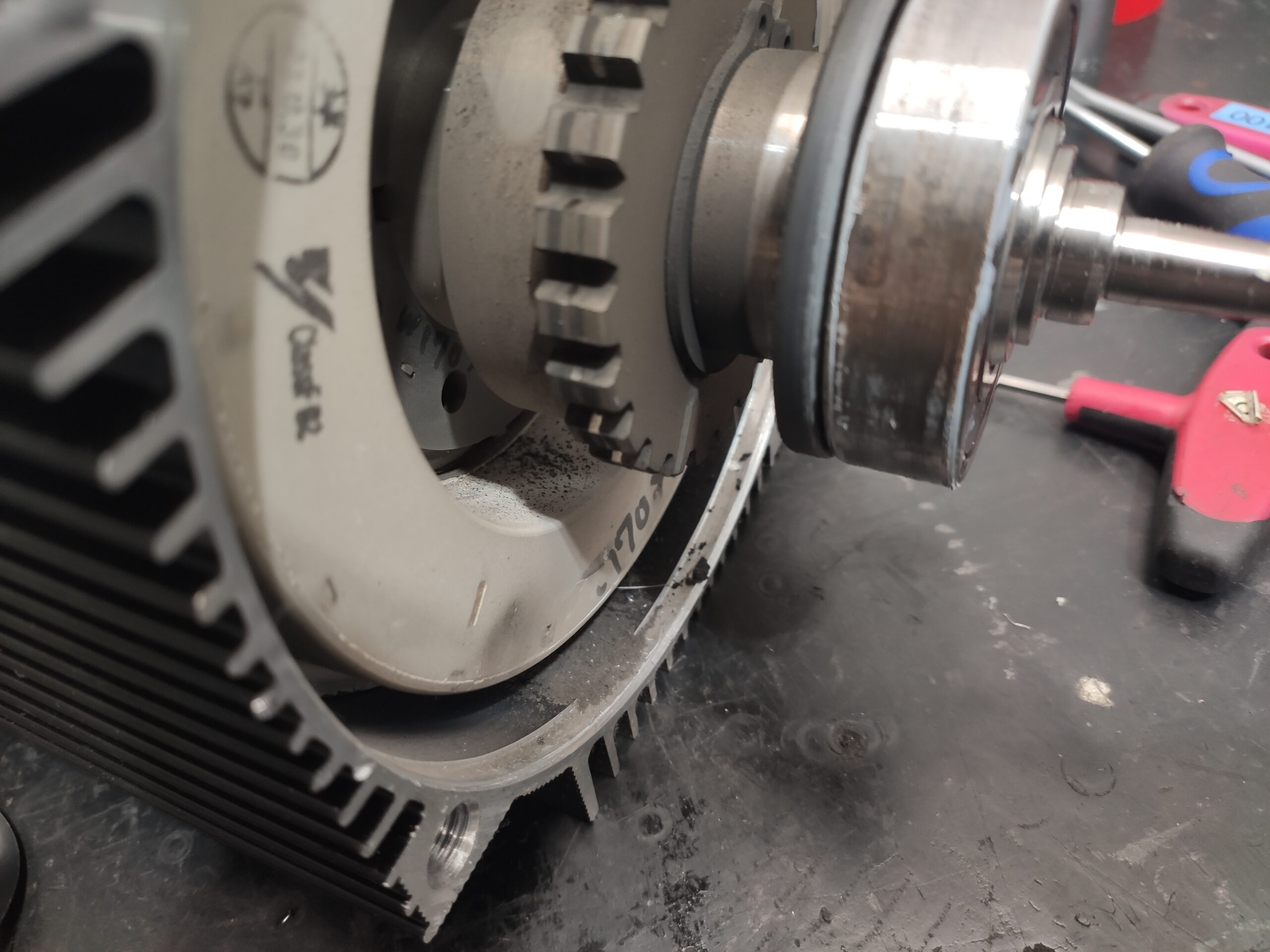 SGMGH-55A2A-OY15 Yaskawa Servo Motor während der Reparatur - Abrieb der Bremse