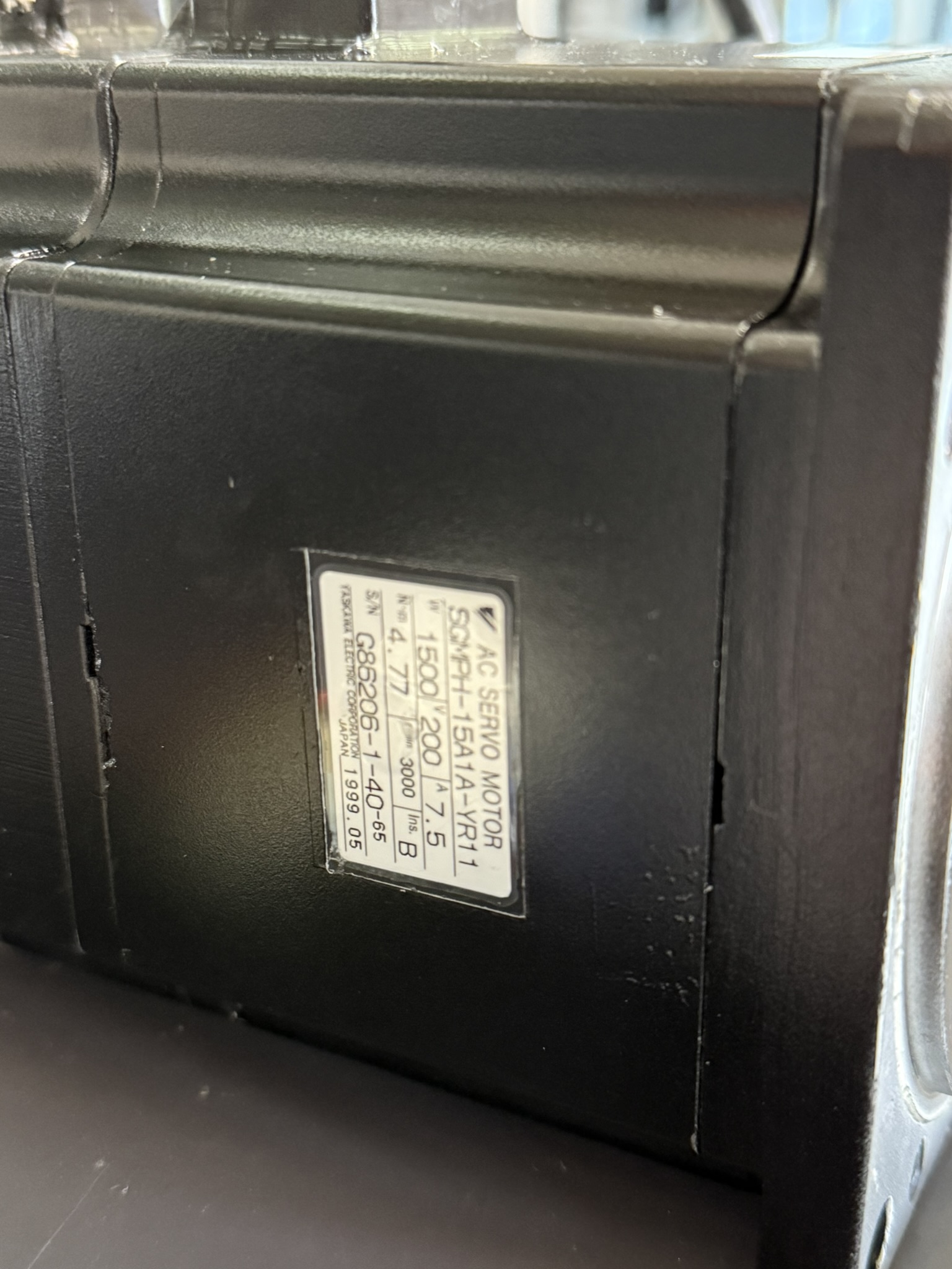Yaskawa SGMPH-15A1A-YR11 AC Servo Motor Typenschild